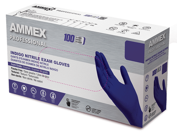 Ammex TLF42100 GloveWorks Latex Powder Free Gloves - Small - Box of 100 Gloves